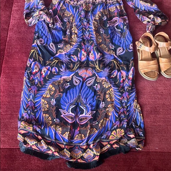 Farm Rio Printed Crepe De Chine Maxi Dress - Picture 6 of 12